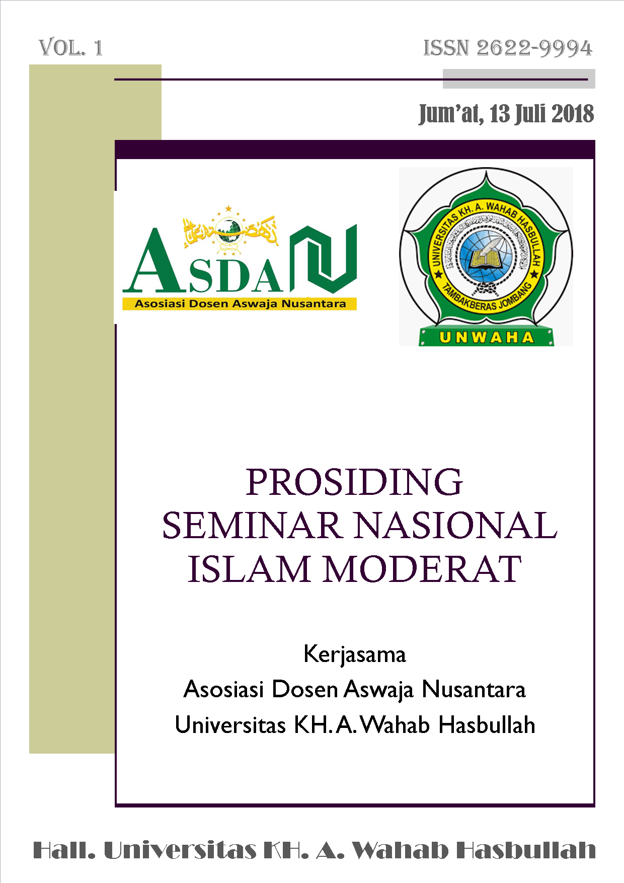 					View Vol. 1 (2018): PROSIDING SEMINAR NASIONAL ISLAM MODERAT
				